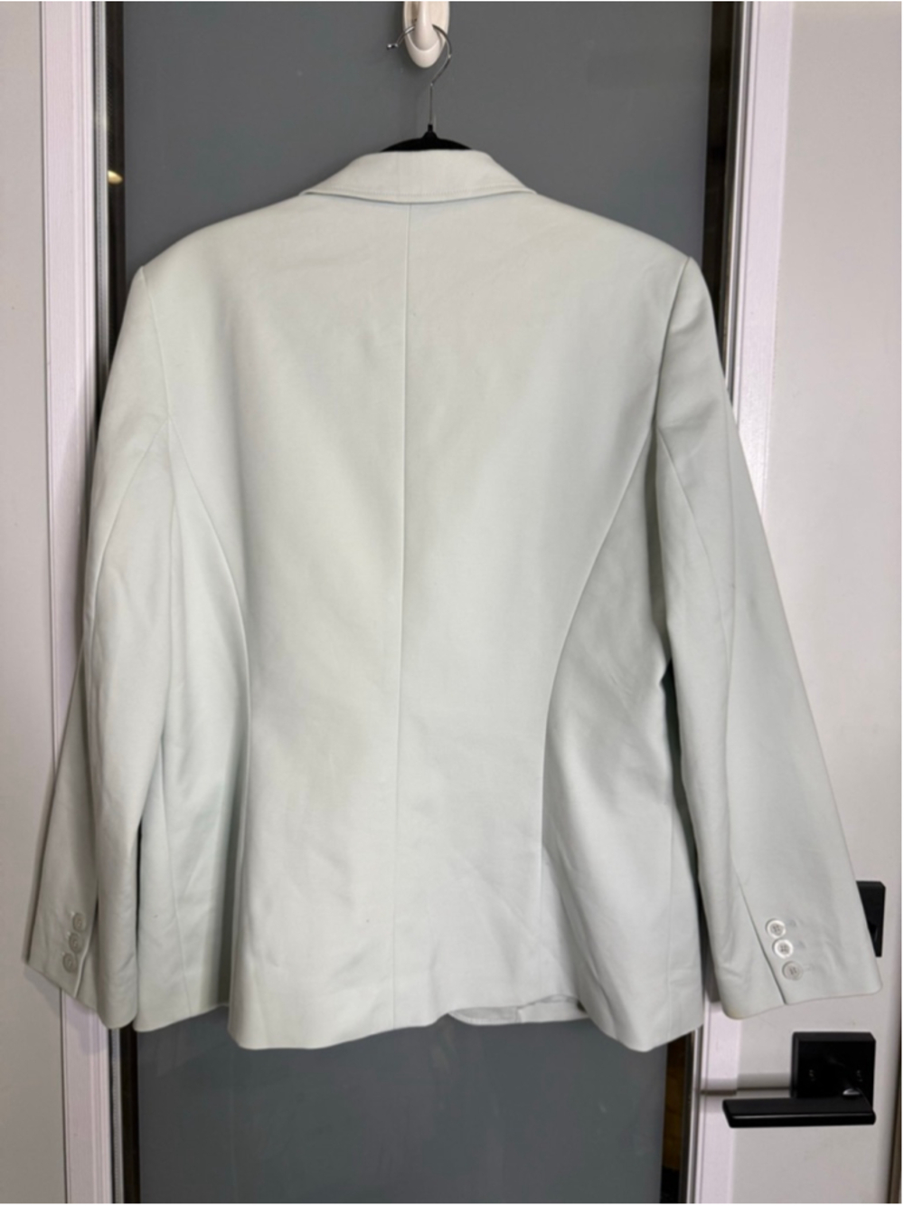 Talbots Petite Stretch Light Green Blazer 14P - Picture 6 of 9